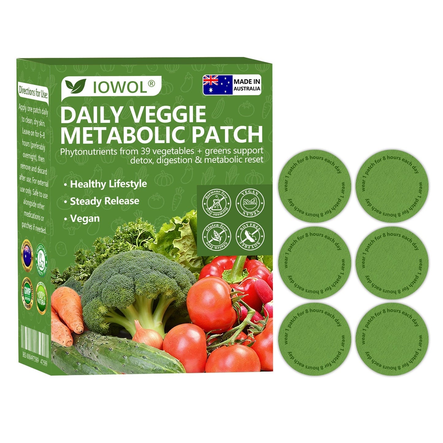 🥦𝐎𝐟𝐟𝐢𝐜𝐢𝐚𝐥 𝐒𝐭𝐨𝐫𝐞 | 𝐈𝐎𝐖𝐎𝐋® 𝐃𝐚𝐢𝐥𝐲 𝐕𝐞𝐠𝐞𝐭𝐚𝐛𝐥𝐞 𝐌𝐞𝐭𝐚𝐛𝐨𝐥𝐢𝐜 𝐏𝐚𝐭𝐜𝐡 𝐮𝐬𝐞𝐬 𝐨𝐫𝐠𝐚𝐧𝐢𝐜 𝐯𝐞𝐠𝐞𝐭𝐚𝐛𝐥𝐞 𝐞𝐱𝐭𝐫𝐚𝐜𝐭𝐬 𝐚𝐧𝐝 𝐩𝐡𝐲𝐭𝐨𝐧𝐮𝐭𝐫𝐢𝐞𝐧𝐭𝐬 𝐟𝐫𝐨𝐦 𝟑𝟗 𝐯𝐞𝐠𝐞𝐭𝐚𝐛𝐥𝐞𝐬 + 𝐠𝐫𝐞𝐞𝐧𝐬 𝐭𝐨 𝐬𝐮𝐩𝐩𝐨𝐫𝐭 𝐝𝐞𝐭𝐨𝐱, 𝐝𝐢𝐠𝐞𝐬𝐭𝐢𝐨𝐧 & 𝐦𝐞𝐭𝐚𝐛𝐨𝐥𝐢𝐜 𝐫𝐞𝐬𝐞𝐭, 𝐚𝐧𝐝 𝐛𝐨𝐨𝐬𝐭 𝐞𝐧𝐞𝐫𝐠𝐲 𝐟𝐨𝐫 𝐚𝐥𝐥-𝐝𝐚𝐲 𝐰𝐞𝐥𝐥𝐧𝐞𝐬𝐬.